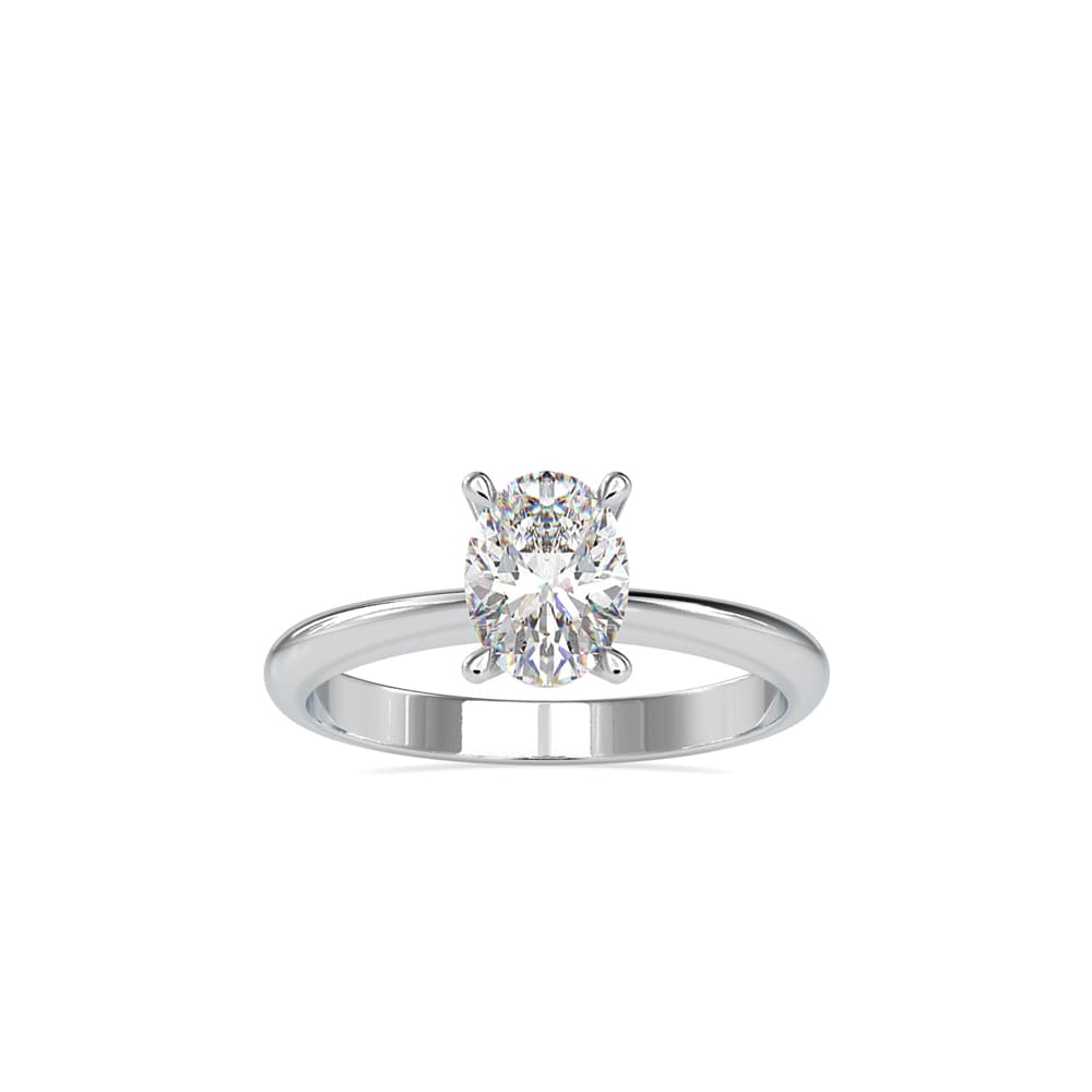 The Classic Oval Ring 1.00 Carat in 14K White Gold