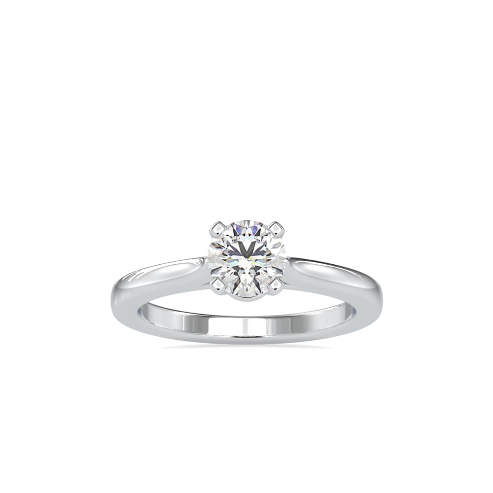 The Minimalist Solitaire Ring 0.70 Carats in 14K White Gold