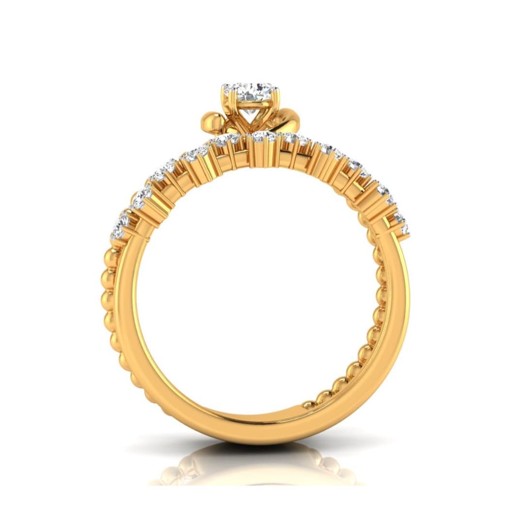 The Golden Axis Diamond Ring