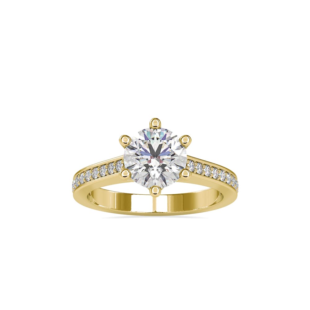 The Amber Glow Solitaire Ring 1.76 Carats in 14K Yellow Gold